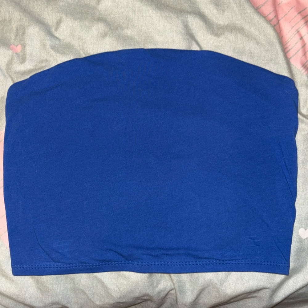 Garage Blue Strapless Tube Top